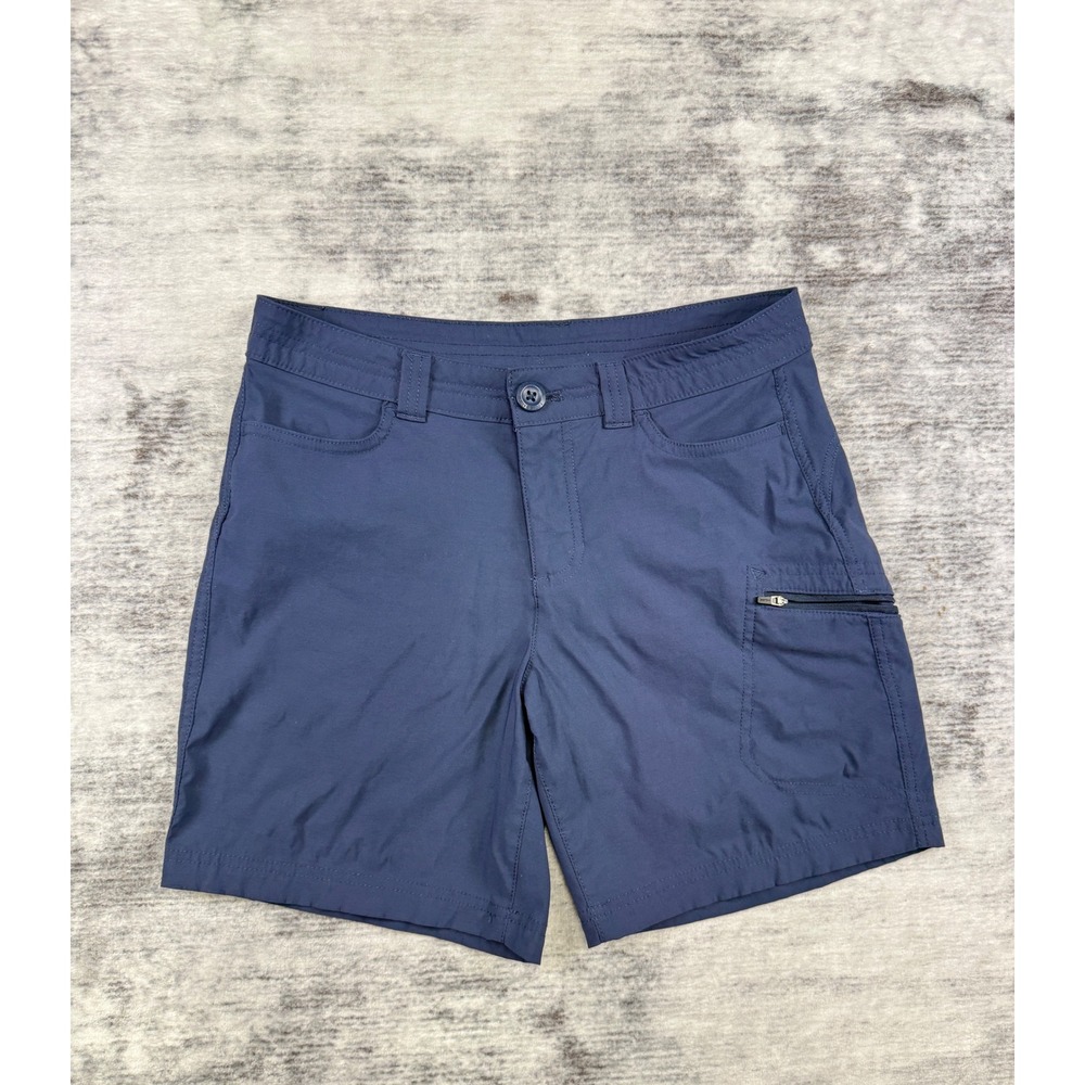 Eddie Bauer Women Guide Pro Shorts Navy Blue Stretch Hiking Utility Size 4